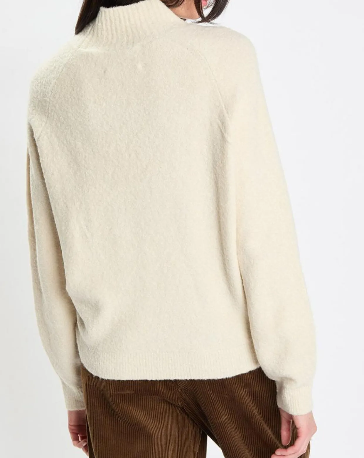 Femme Marc O'Polo Pulls^Pull en Laine bouclée col cheminé écru