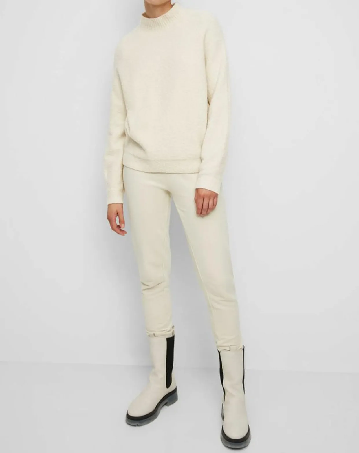 Femme Marc O'Polo Pulls^Pull en Laine bouclée col cheminé écru