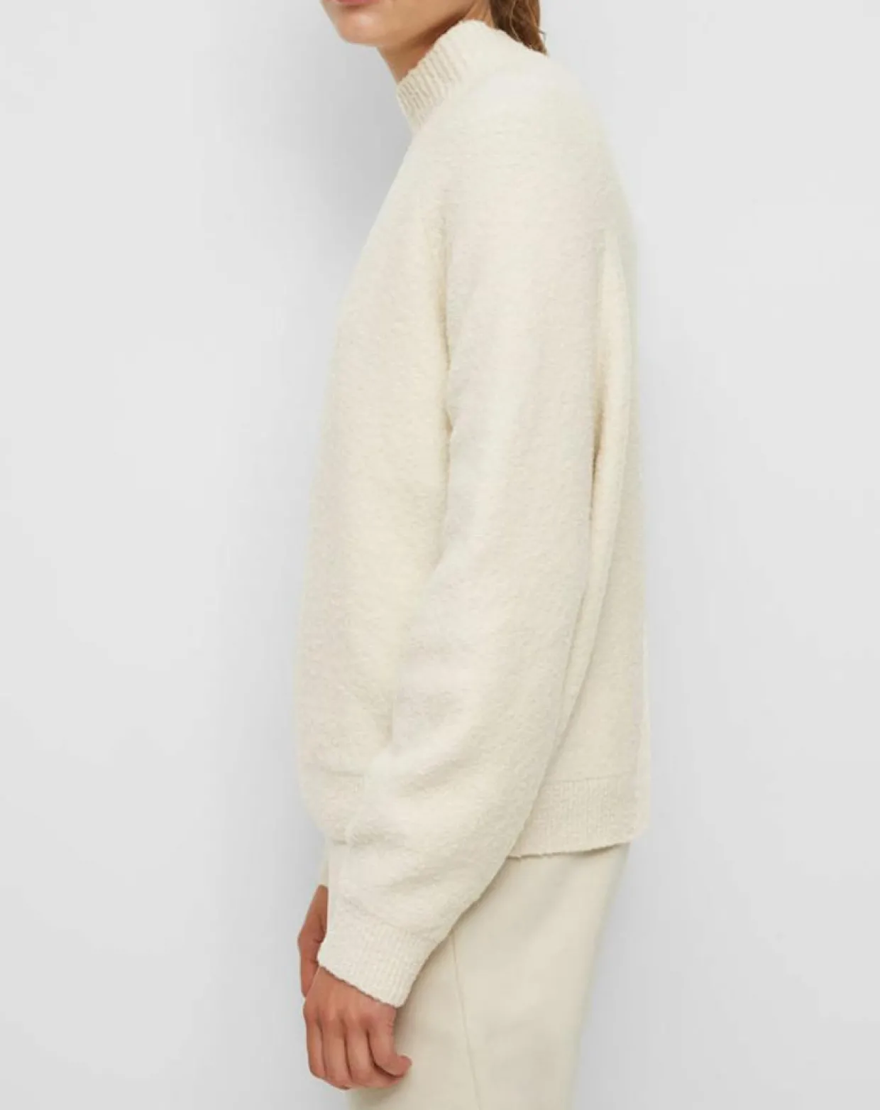 Femme Marc O'Polo Pulls^Pull en Laine bouclée col cheminé écru