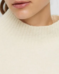 Femme Marc O'Polo Pulls^Pull en Laine bouclée col cheminé écru