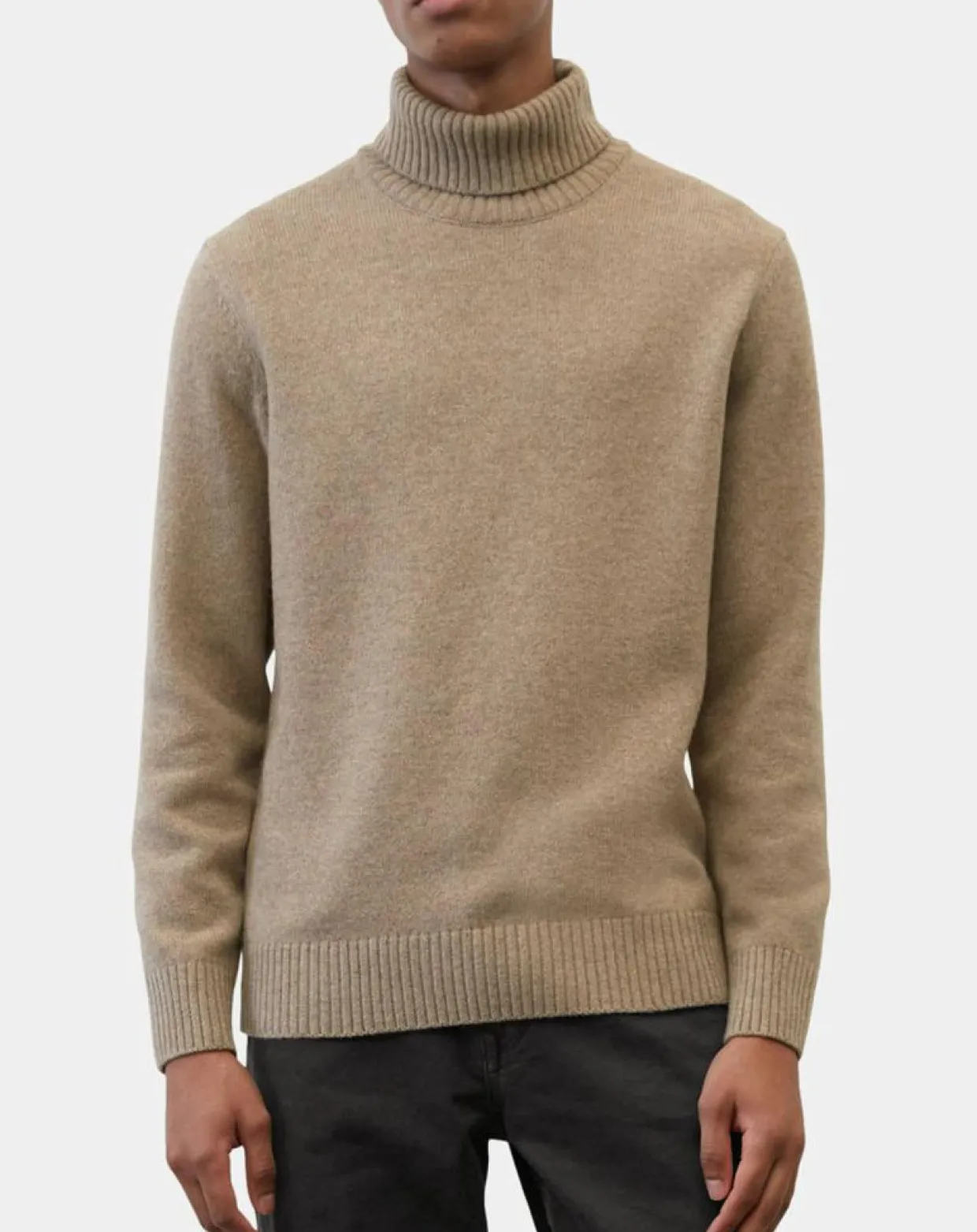 Pull en Laine d'Agneau mélangée beige-Marc O'Polo Outlet
