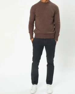 Homme Marc O'Polo Pulls^Pull en Laine d'Agneau mélangée col rond marron
