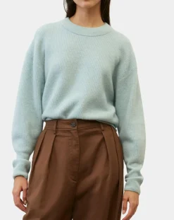 Pull en Laine mélangée & Alpaga bleu clair-Marc O'Polo Outlet