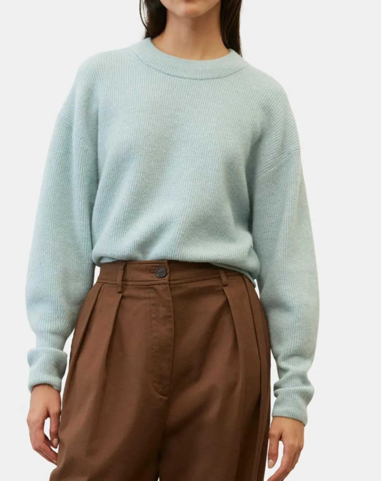 Pull en Laine mélangée & Alpaga bleu clair-Marc O'Polo Outlet