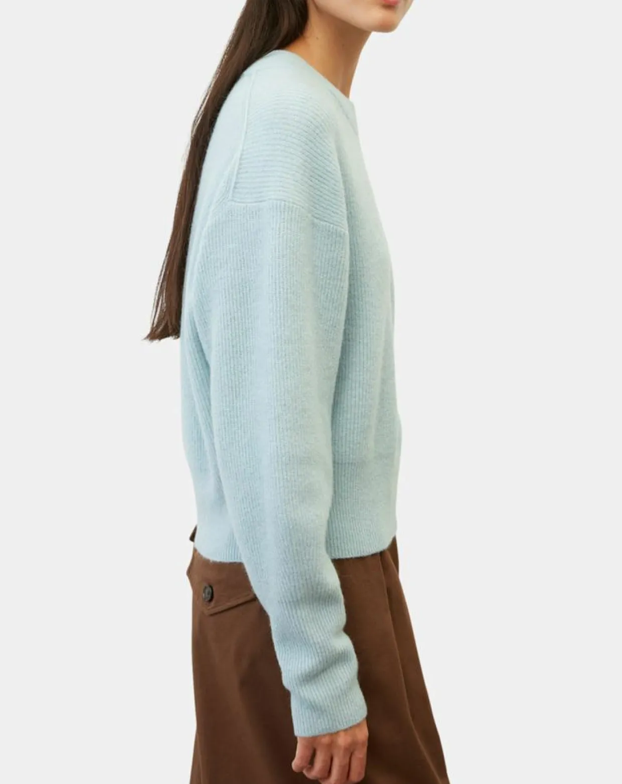 Pull en Laine mélangée & Alpaga bleu clair-Marc O'Polo Outlet