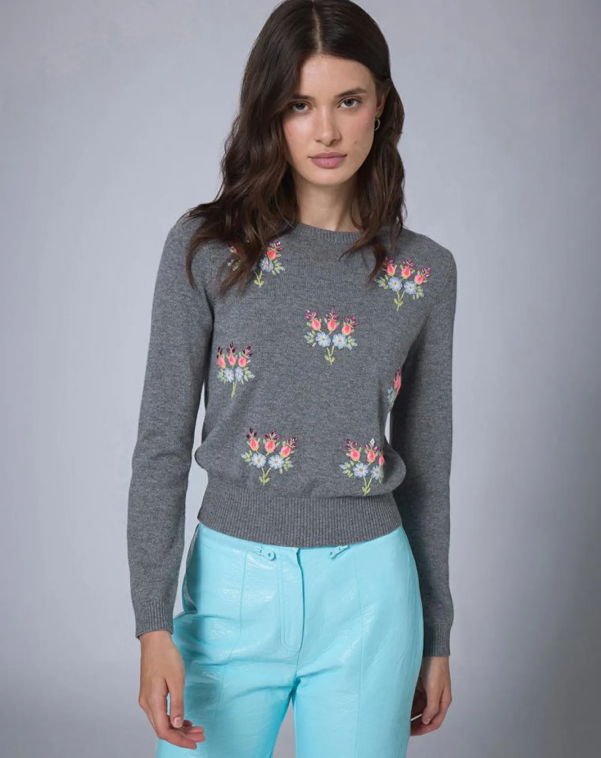 Pull en Laine mélangée BCBG gris-Manoush Sale
