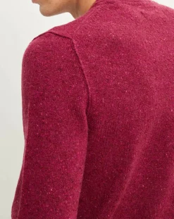 Homme Marc O'Polo Pulls^Pull en Laine mélangée chinée col rond bordeaux