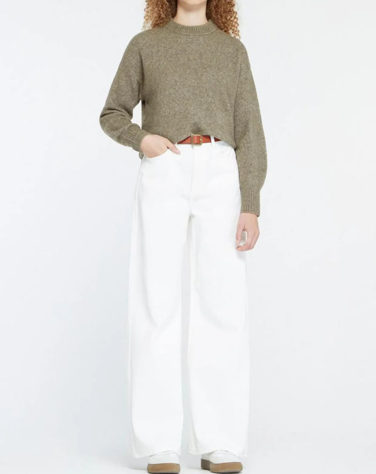 Femme Yerse Pulls^Pull en Laine mélangée Danae kaki