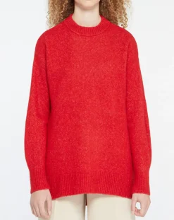 Pull en Laine mélangée Danae rouge-Yerse New
