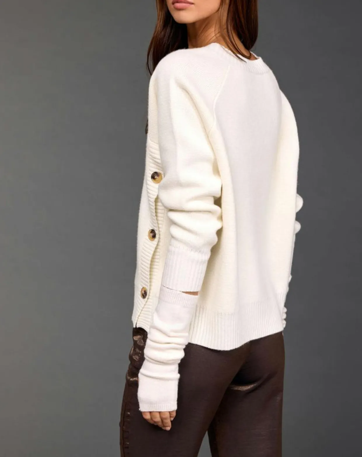 Pull en Laine mélangée Dylan écru-Lauren Vidal Hot