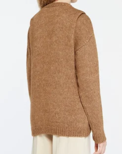 Pull en Laine mélangée Elion marron-Yerse
