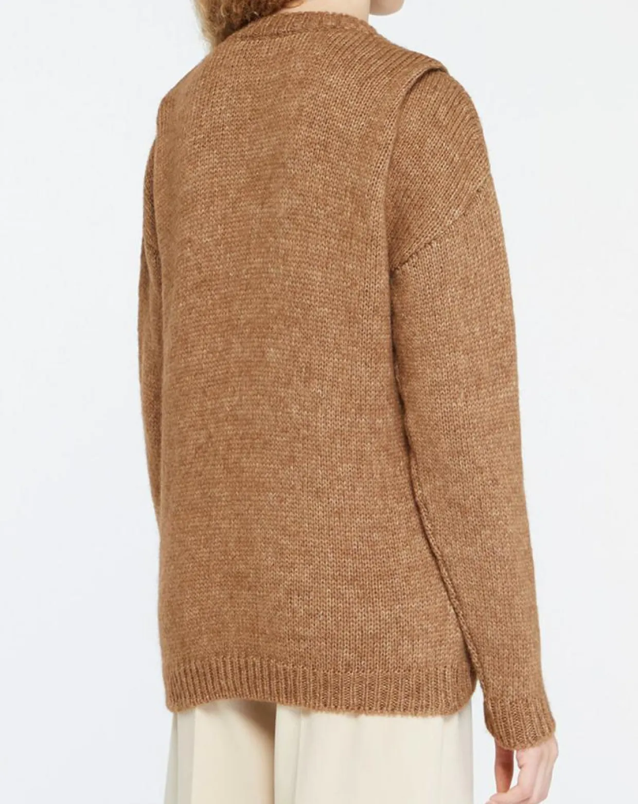 Pull en Laine mélangée Elion marron-Yerse
