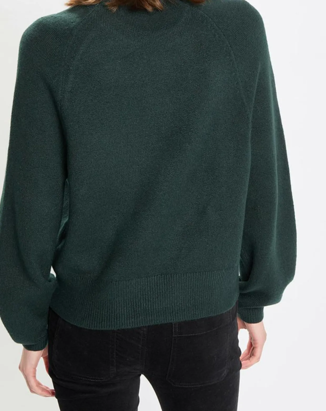 Pull en Laine mélangée manches raglans vert foncé-Marc O'Polo Sale