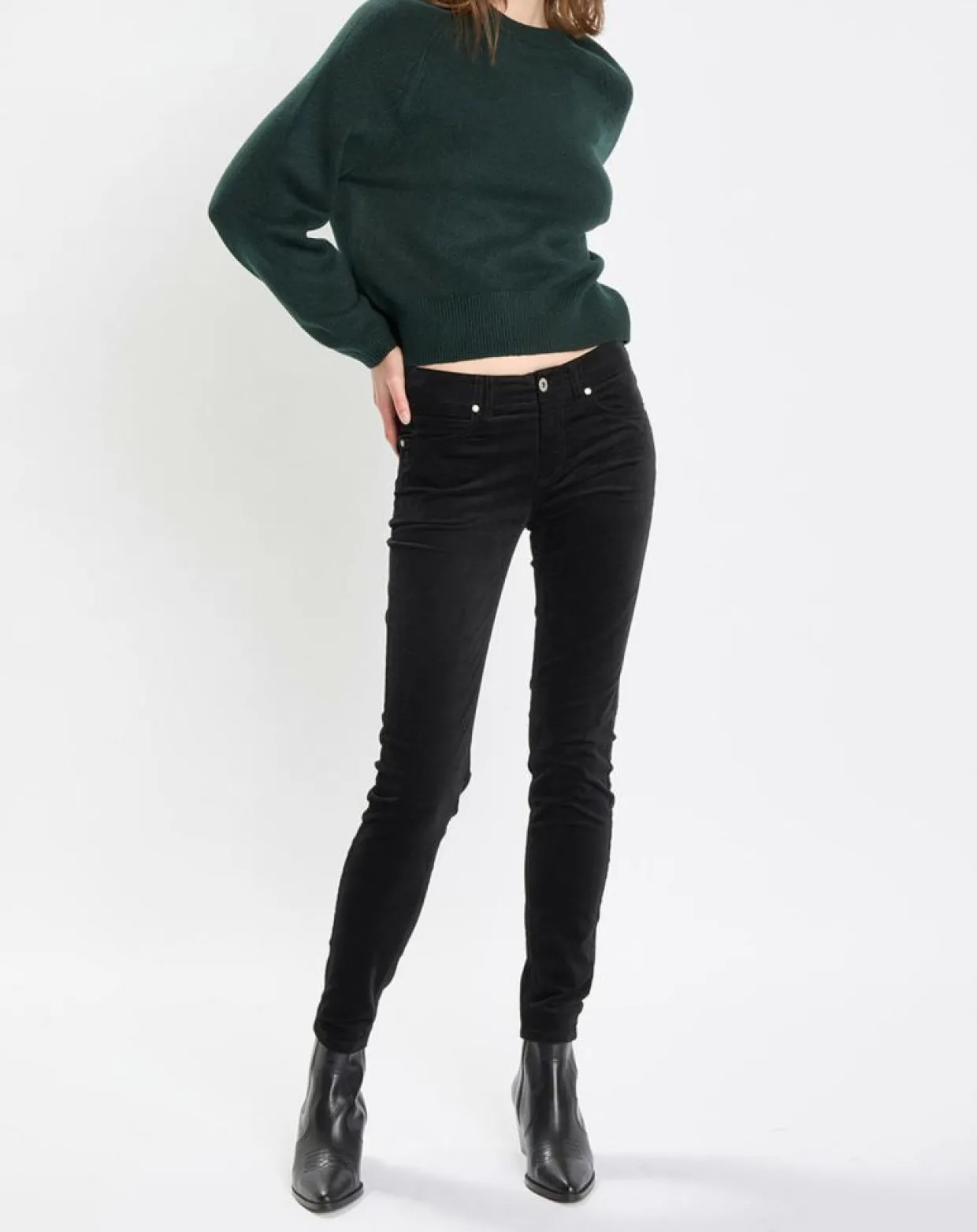 Pull en Laine mélangée manches raglans vert foncé-Marc O'Polo Sale