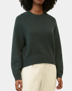 Pull en Laine mélangée manches raglans vert foncé-Marc O'Polo Sale