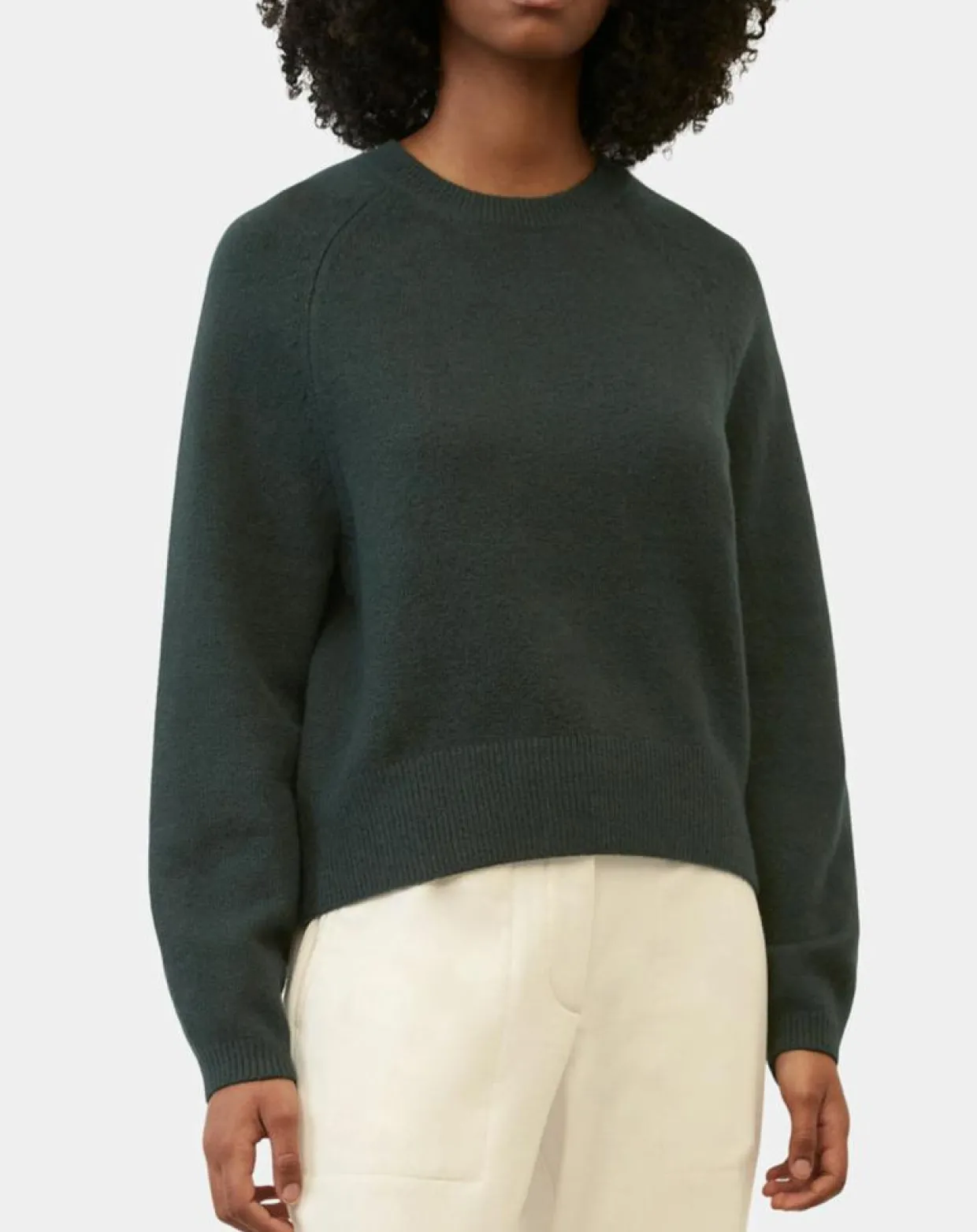 Pull en Laine mélangée manches raglans vert foncé-Marc O'Polo Sale