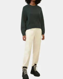 Pull en Laine mélangée manches raglans vert foncé-Marc O'Polo Sale