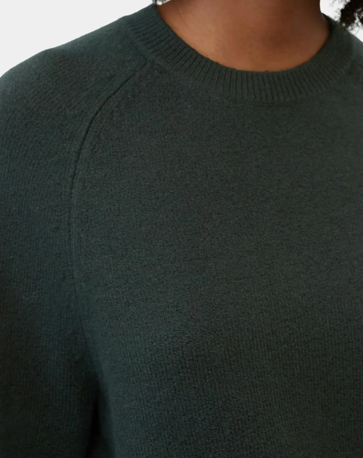 Pull en Laine mélangée manches raglans vert foncé-Marc O'Polo Sale
