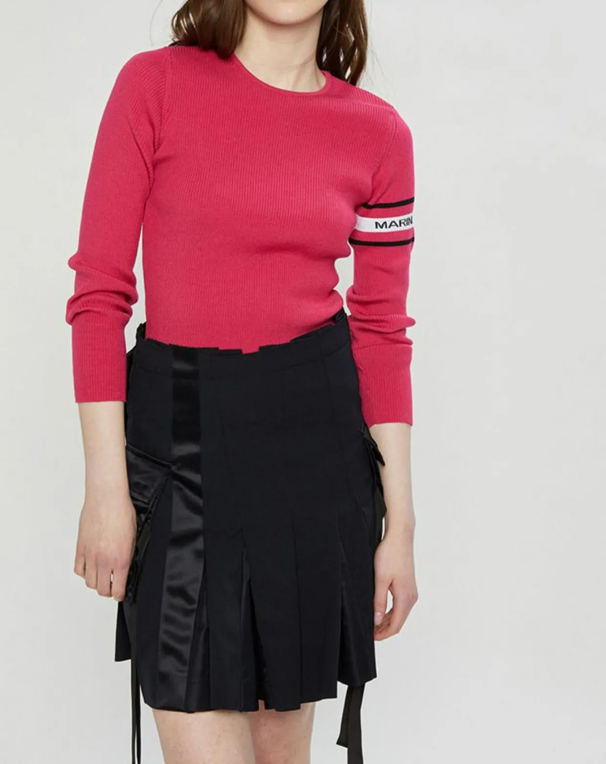 Femme Marine Serre Pulls^Pull en Laine mélangée Open-Back Ribbed rose fushia