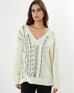 Femme Belair Pulls^Pull en Laine mélangée Pain écru