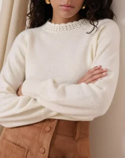 Pull en Laine mélangée Tiziri écru-Garance Paris Outlet