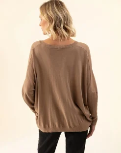 Pull en Laine mélangée Tobby camel-Indies Outlet