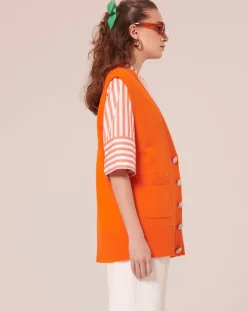 Pull en Laine mérinos & Alpaga orange-Tara Jarmon Online