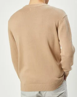 Homme Bellerose Pulls^Pull en Maille de coton Rachi col rond camel