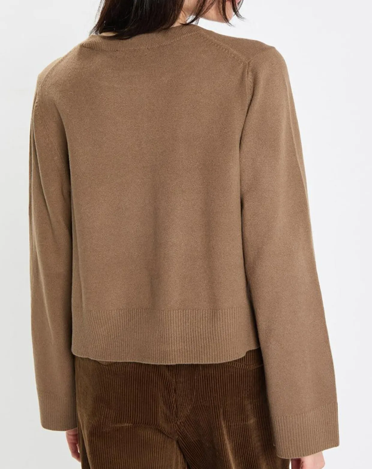 Pull en Maille de coton stretch Basique marron-Marc O'Polo Online