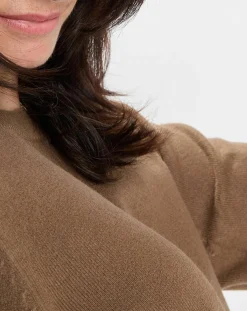 Pull en Maille de coton stretch Basique marron-Marc O'Polo Online