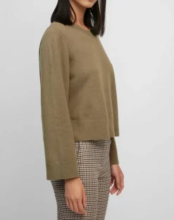 Pull en Maille de coton stretch Basique marron-Marc O'Polo Online