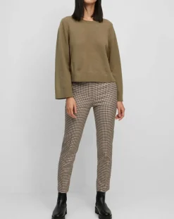 Pull en Maille de coton stretch Basique marron-Marc O'Polo Online