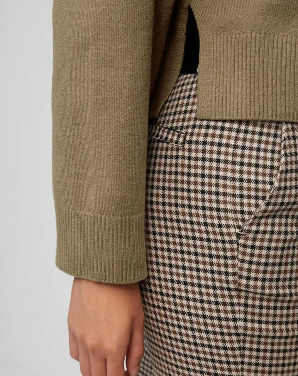 Pull en Maille de coton stretch Basique marron-Marc O'Polo Online