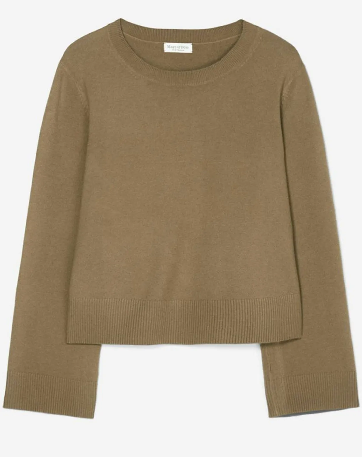 Pull en Maille de coton stretch Basique marron-Marc O'Polo Online