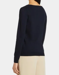 Pull en Maille fine Fya col rond bleu marine-Galeries Lafayette Discount