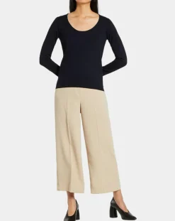 Pull en Maille fine Fya col rond bleu marine-Galeries Lafayette Discount