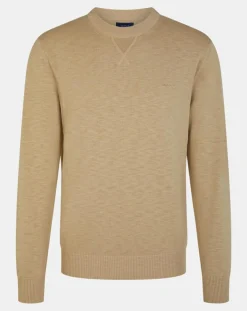 Pull en maille flammée beige-Gant Discount