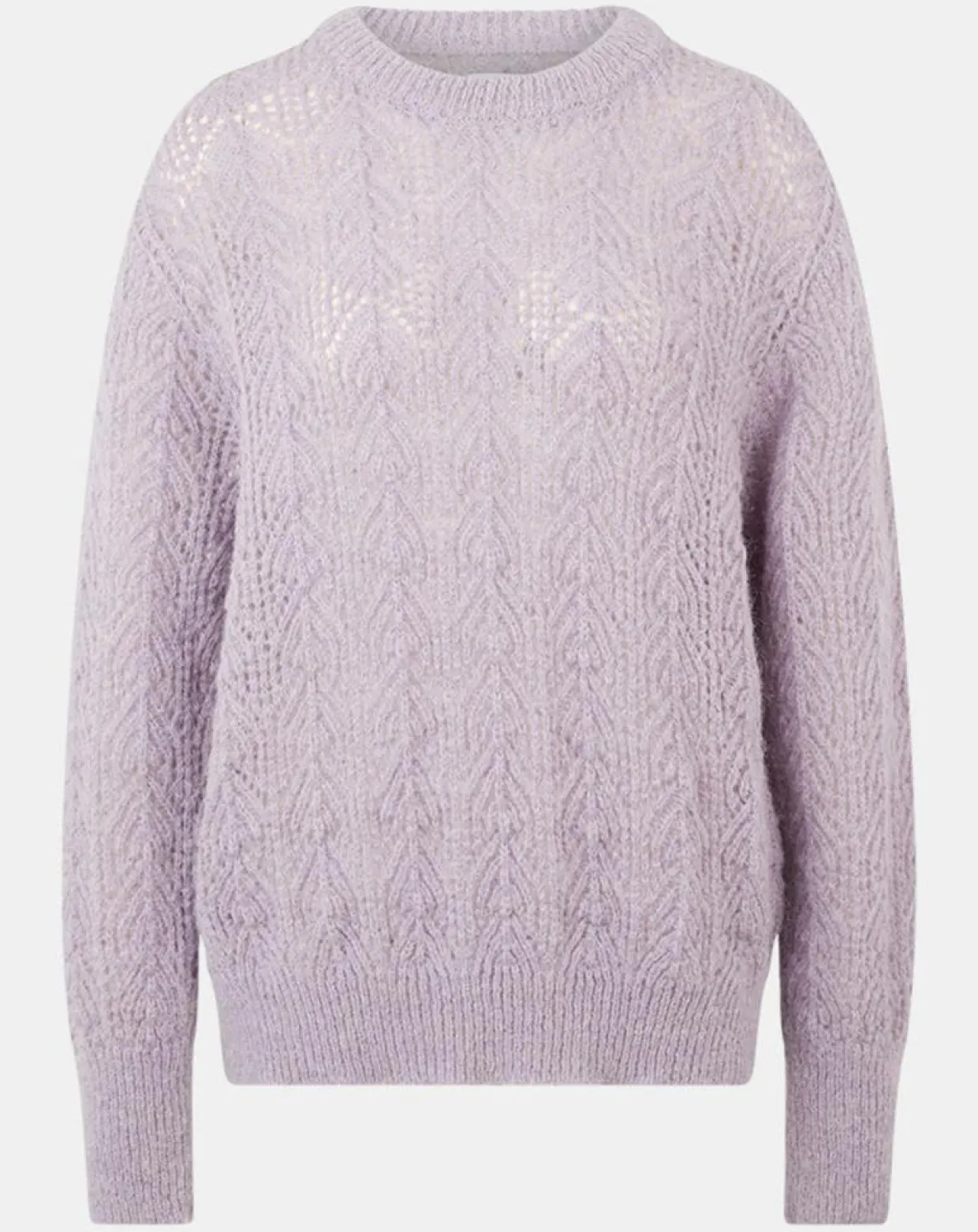 Pull en Maille pointelle mousseuse violet parme-Galeries Lafayette Online
