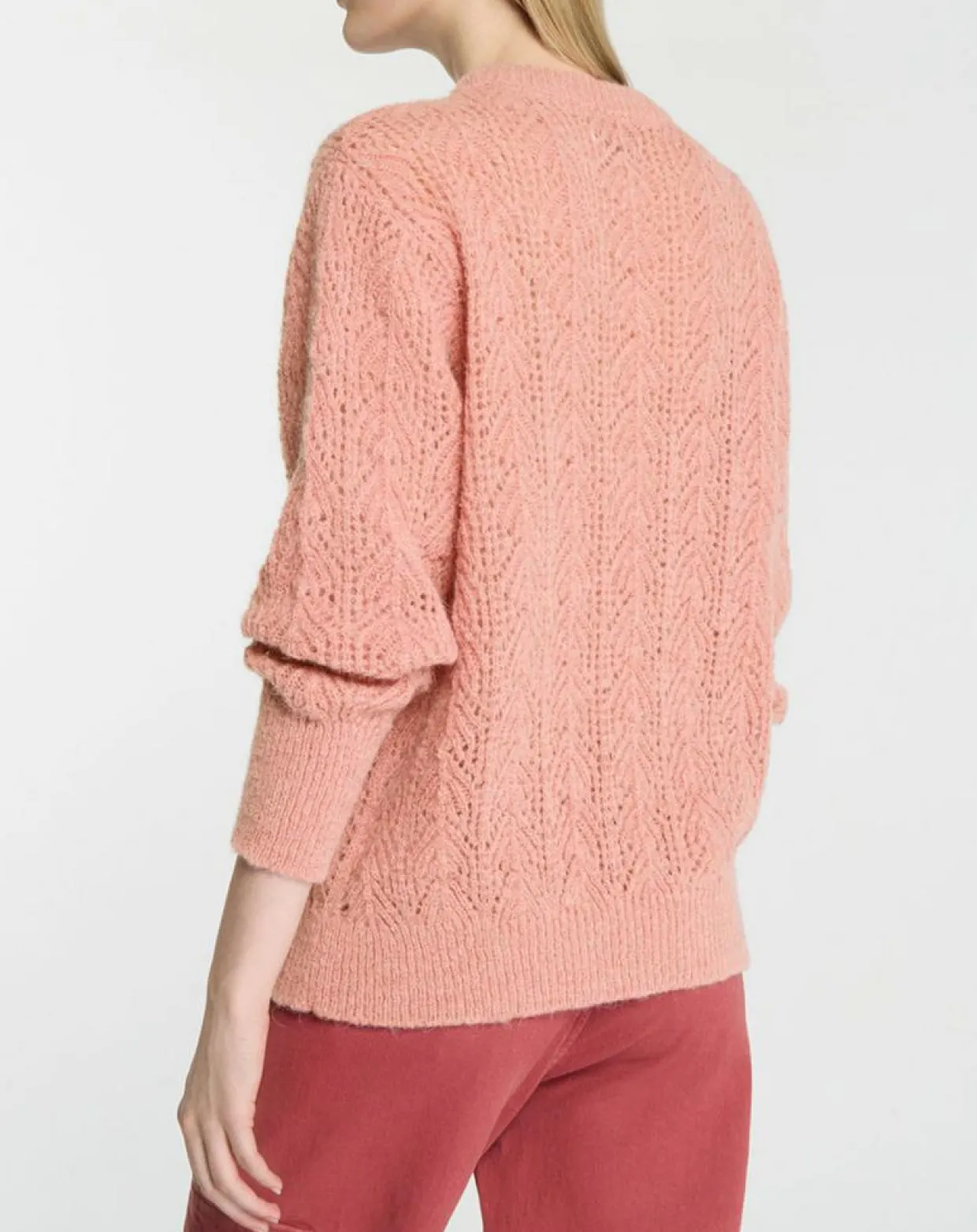 Femme Galeries Lafayette Pulls^Pull en Maille pointelle mousseuse vieux rose