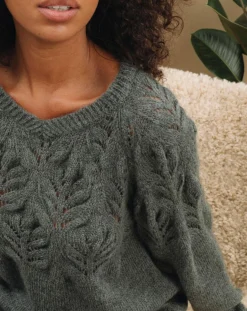 Pull en Mohair mélangé Ella gris jade-Lauren Vidal