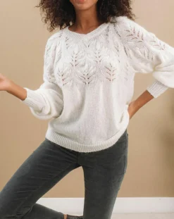 Pull en Mohair mélangé Ella ivoire-Lauren Vidal Sale
