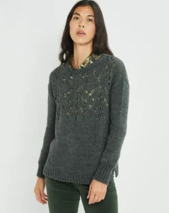 Pull en Mohair mélangé Ella gris jade-Lauren Vidal Sale