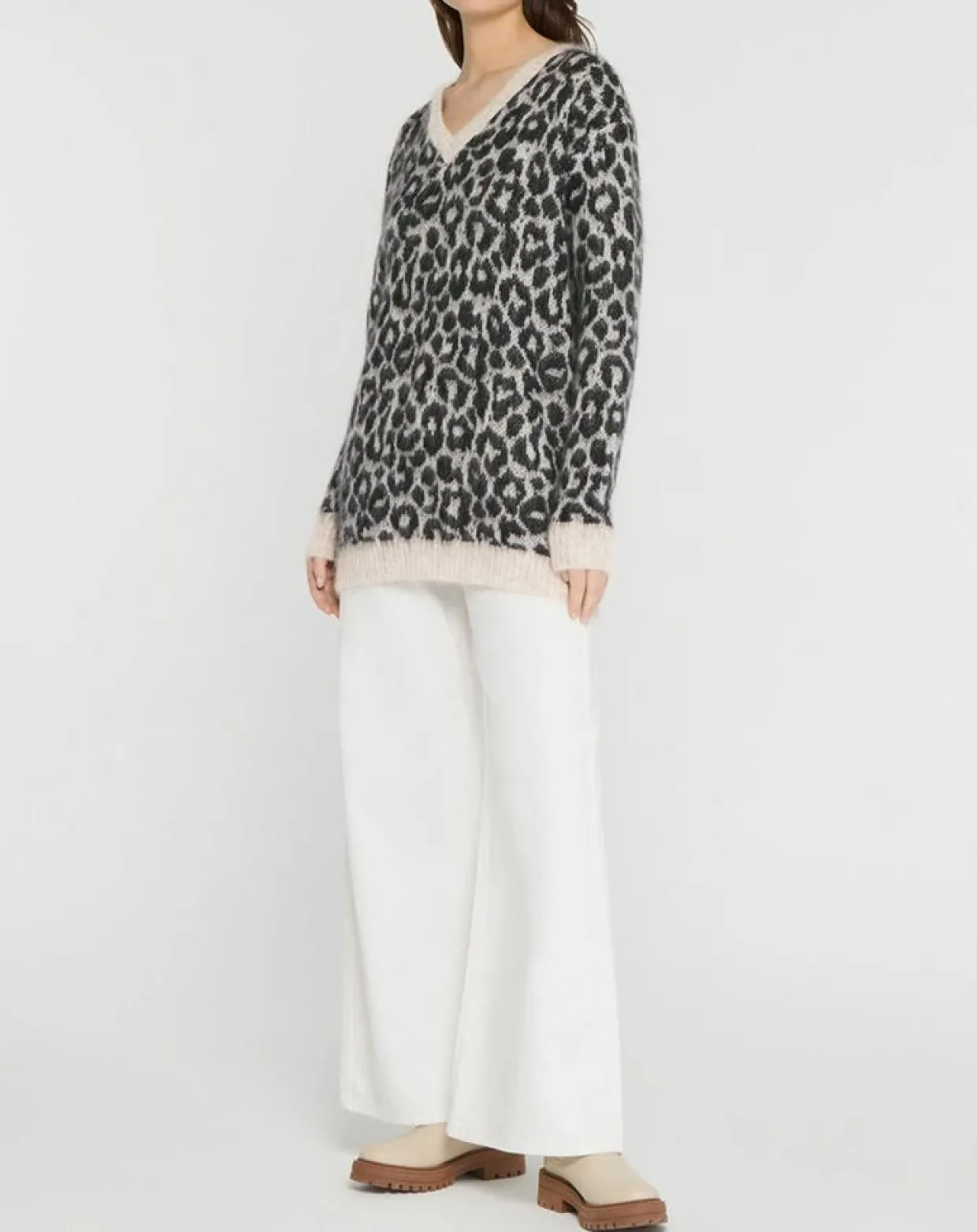 Pull en Mohair mélangé Fiumana écru-MaxMara Studio Sale