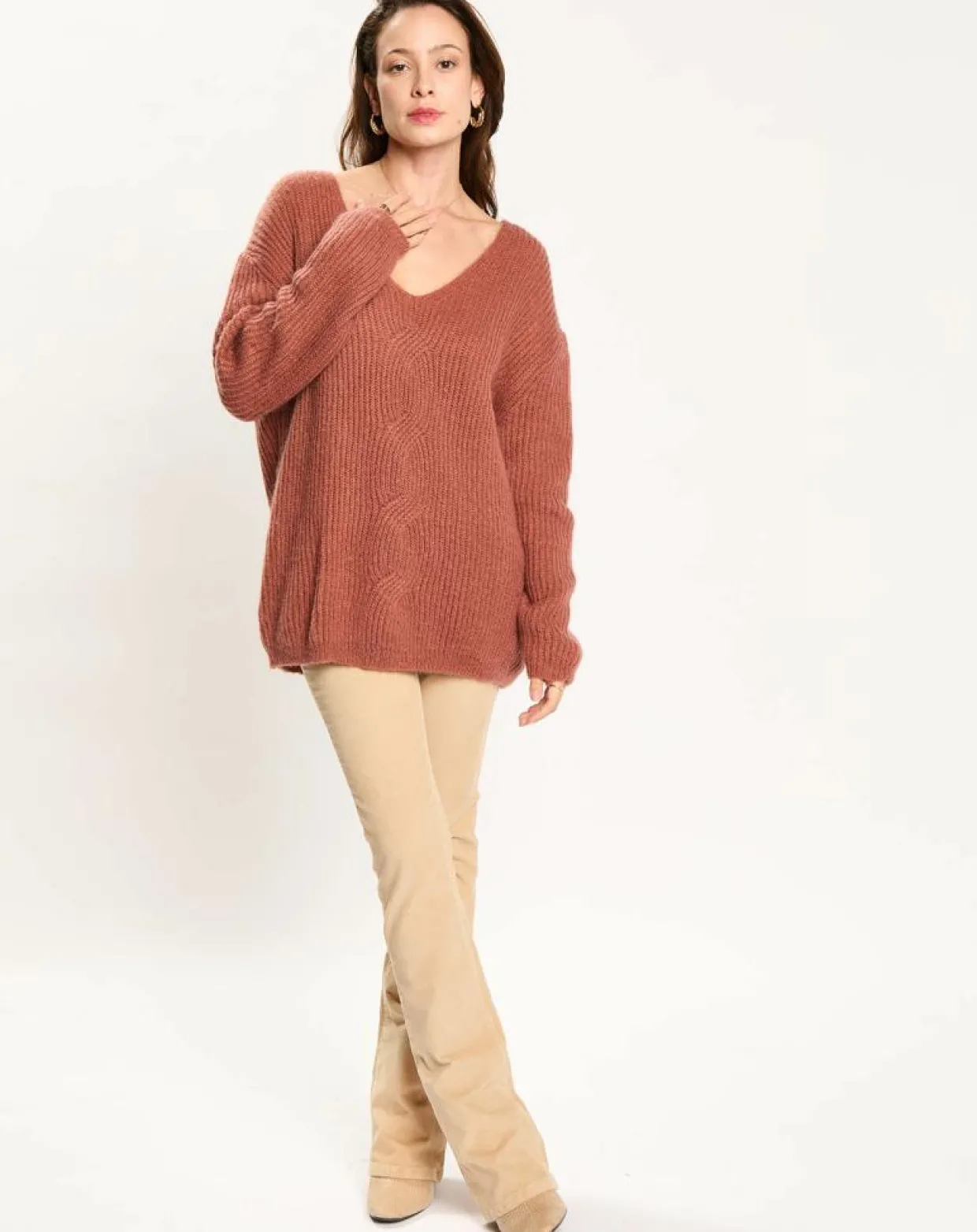 Femme Lauren Vidal Pulls^Pull en Mohair mélangé Milane cuivre