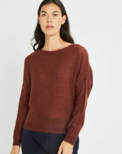 Pull en Mohair mélangé Milane terra-Lauren Vidal Clearance