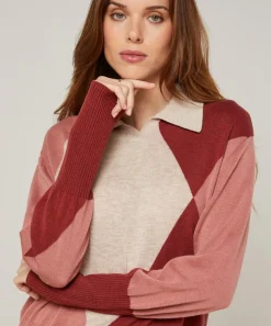 Pull Eugénie en Laine mélangée beige/rose-Rodier Online