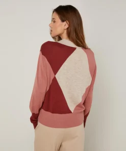 Pull Eugénie en Laine mélangée beige/rose-Rodier Online