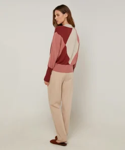Pull Eugénie en Laine mélangée beige/rose-Rodier Online