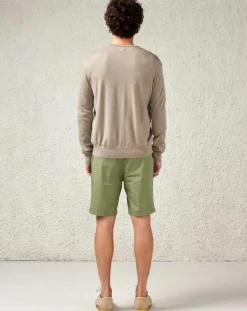 Homme Bellerose Pulls^Pull fin 100% Laine mérinos Dilyu col V taupe clair