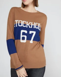 Pull fin en Laine & Cachemire mélangés Stokholm Klook camel-Marc O'Polo